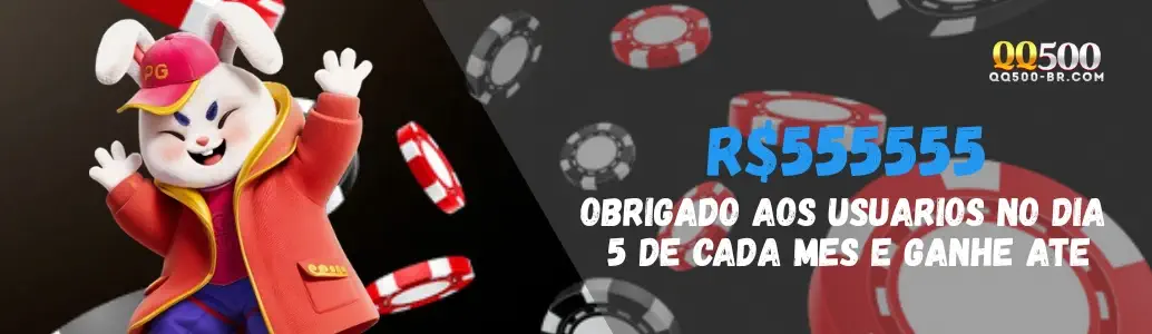 Banner de promoções QQ500 cassino com bônus exclusivos