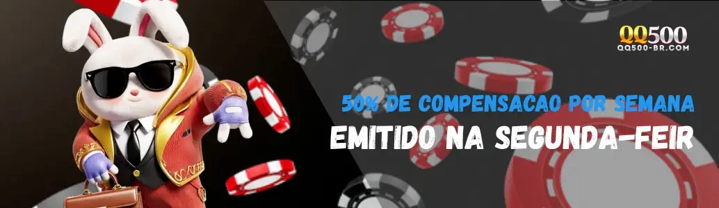 Banner de promoções QQ500 cassino com bônus exclusivos