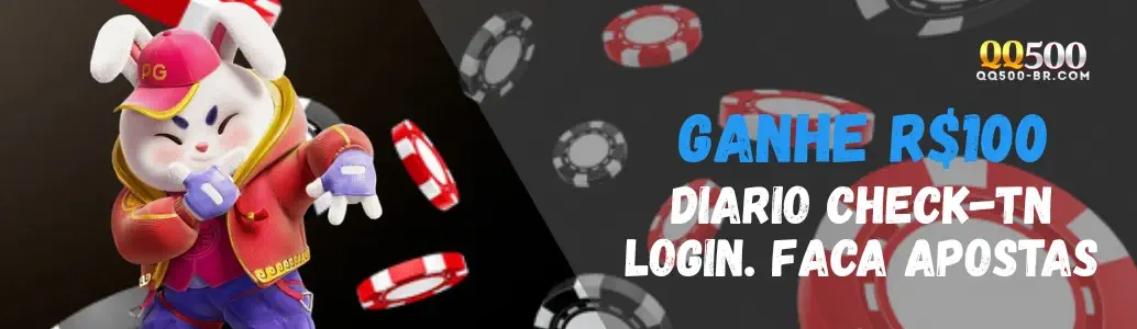 Banner de promoções QQ500 cassino com bônus exclusivos