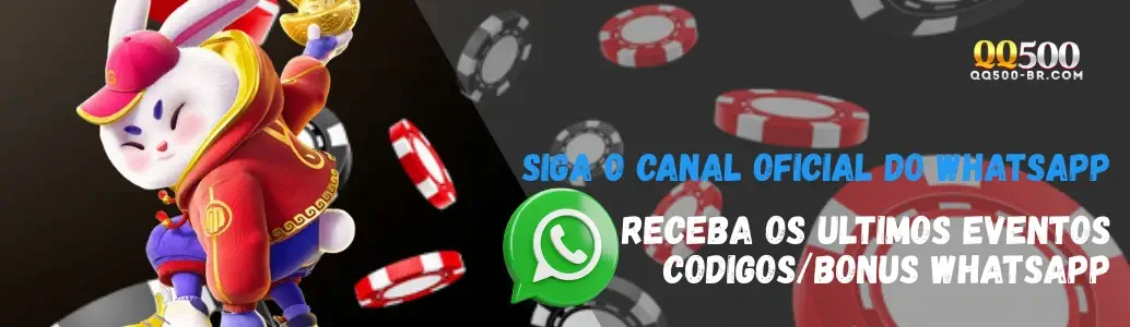 Banner de promoções QQ500 cassino com bônus exclusivos